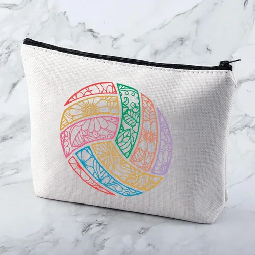 Vista 4 de MNIGIU Regalos para amantes del voleibol, bolsa de maquillaje y regalo para amantes del baile callejero, VOLLEYBALL