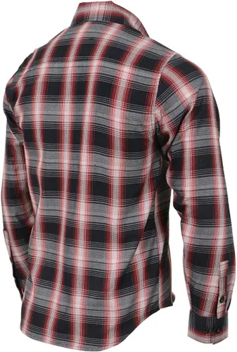 Vista 4 de Milwaukee Leather MNG11659 Men's Black and White with Red Long Sleeve Cotton Flannel Shirt