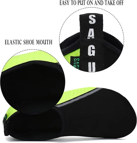 Vista 5 de Zapatos de agua para hombre y mujer de secado rápido para playa piscina natación buceo surf deportes acuáticos caminar yoga Mármol y negro