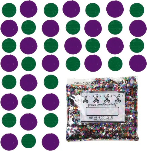 Vista 95 de Confetti Circle 1/4" Negro, Azul Marino Combo - 2 bolsas de media onza (1 oz) (8550/9971)
