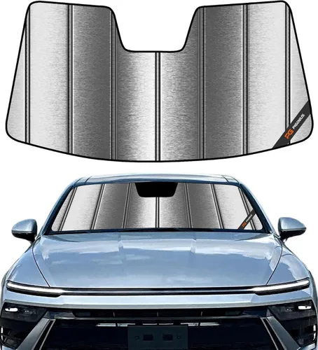 Vista 15 de Pigenius Parasol para parabrisas para Hyundai Sonata 2011-2014, Sonata Hybrid/Hybrid Limited 2015 - Salvaguarda Gris (salvaguarda)