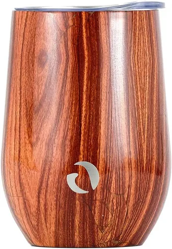 Vista 12 de Drinco - Vaso de vino de acero inoxidable Copa de vino sin tallo con triple pared aislada al vacío con tapa a prueba de salpicaduras para bebidas