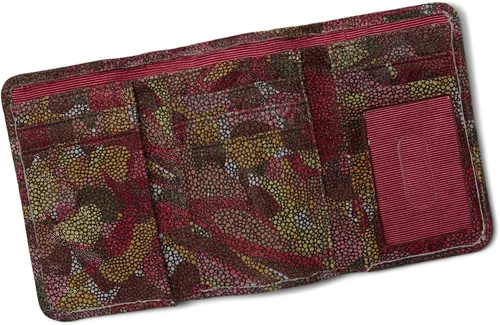 Vista 3 de HOBO Jill - Cartera triple para mujer, cierre de solapa a presión y forro de poliéster patronado, cartera compacta y práctica