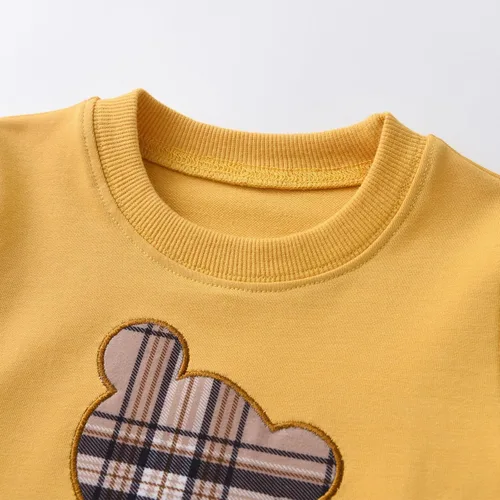 Vista 14 de Ropa de bebé niño niño manga larga con estampado de oso + pantalones deportivos