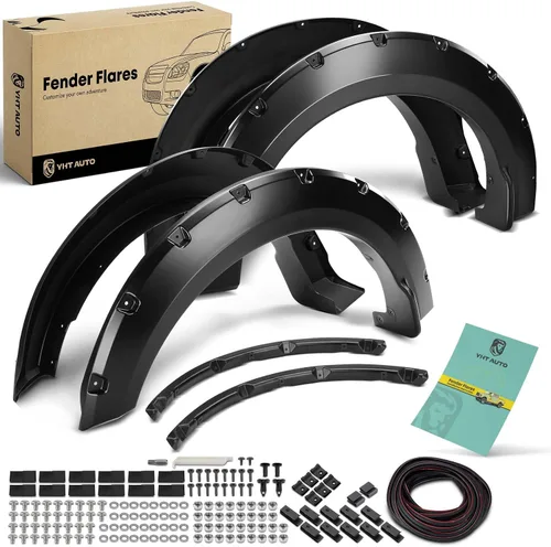 Vista 16 de YHTAUTO Juego de 4 guardabarros estilo fábrica OE para Ford F-150 Fleetside 2004-2008 (no compatible con los modelos Heritage), Lincoln Mark LT