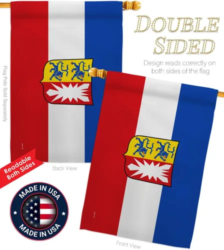Vista 3 de Schleswig Holstein - Bandera de casa – Estados regionales de Alemania Central Europa Territorio de la antigua historia del país – Cartel decorativo