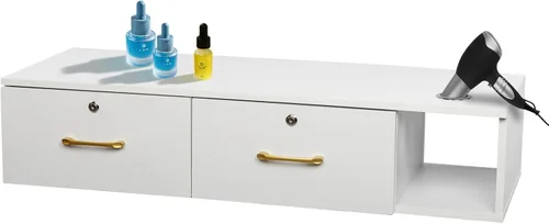 Vista 10 de Winado Estación de peluquería para estilista de peluquería, equipo de spa de salón de belleza, estación de gabinete de salón con cajón de Negro