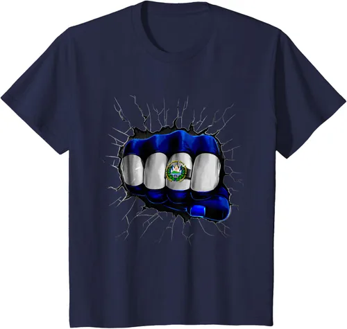 Vista 16 de Camiseta Salvadoreña Bandera de El Salvador