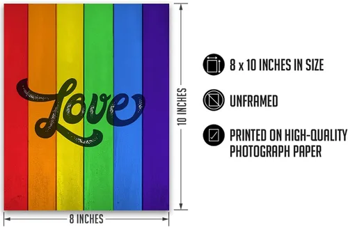 Vista 3 de LGBTQ Accessories - Arte de pared - Derechos LGBTQ - Póster de orgullo gay, impresión o lienzo - Regalos de orgullo LGBTQ - Regalos de lesbianas
