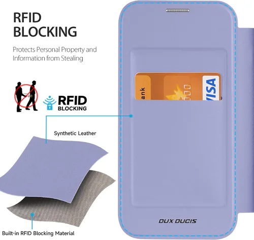 Vista 3 de DUX DUCIS Funda para iPhone 13 Pro compatible con Magsafe, a prueba de golpes, funda de protección completa tipo cartera con ranura para tarjeta