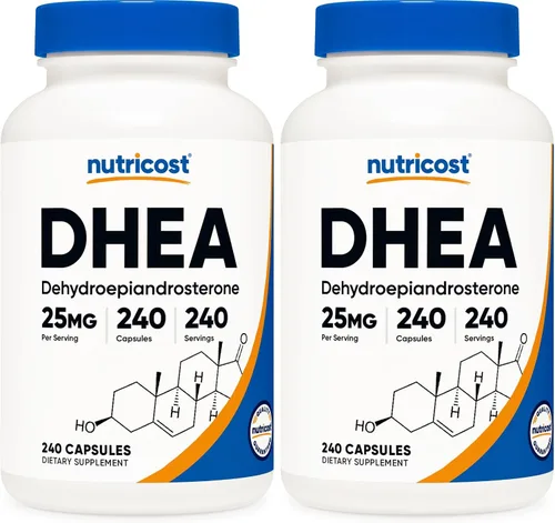 Vista 7 de Nutricost DHEA 25 mg, 120 cápsulas - Sin gluten, sin soya, sin OMG, suplemento