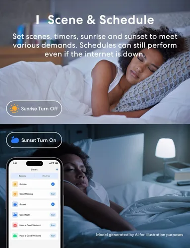 Vista 3 de meross Bombilla LED inteligente, bombillas LED WiFi inteligentes compatibles con Apple HomeKit, Siri, Alexa, Google Home y SmartThings, regulable