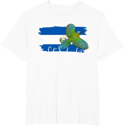 Vista 12 de Camiseta con la bandera de El Salvador, mapa de El Salvador, camiseta de Salvador para mujer, Negro