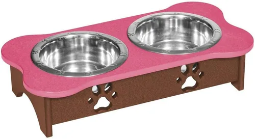 Vista 76 de Poly Lumber - Comedero doble de hueso mediano de 2 cuartos de galón, color negro