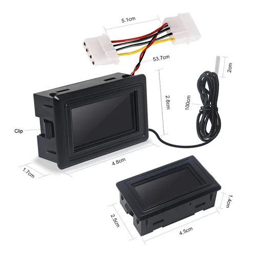 Vista 6 de KETOTEK Termómetro Digital Medidor de Temperatura Sensor Impermeable Sonda Acuario Coche Caja de PC Incubadora Medidor de Temperatura Fuente