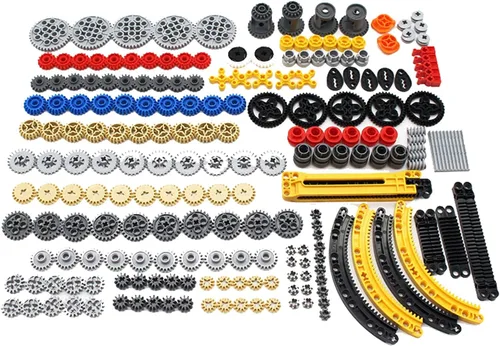 Vista 6 de SEEMY - Juego de engranajes para piezas de la serie técnica compatibles con piezas de Lego Technic, elevador, pasadores, ejes, conectores