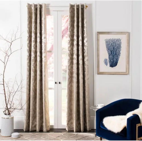 Vista 2 de Safavieh Home Collection Perama - Panel opaco para ventana de 52 x 96 pulgadas, color beige