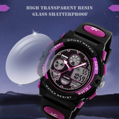Vista 6 de Kids Digital Sport Watch, Boys Girls Waterproof Sports Outdoor Watches Children Casual Electronic Analog Quartz Wrist Watches with Alarm Stopwatch