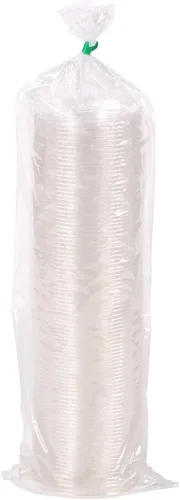 Vista 2 de CiboWares Tapas planas desechables para tazas de 12 a 24 onzas, hechas de plástico a base de maíz, caja de 1000