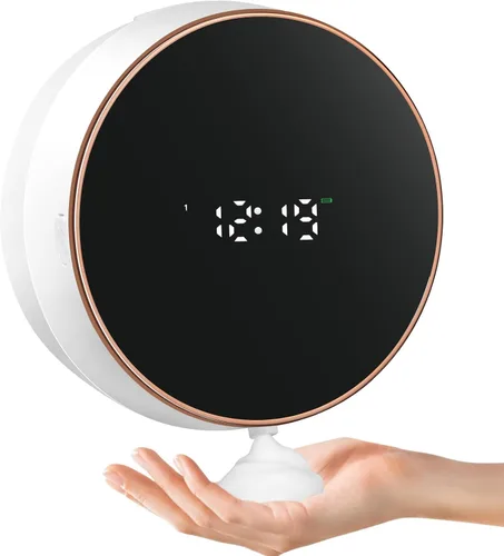 Vista 10 de Dispensador automático de jabón de espuma para baño: montaje en pared, recargable, sin contacto, ajustable, automático, inteligente, eléctrico