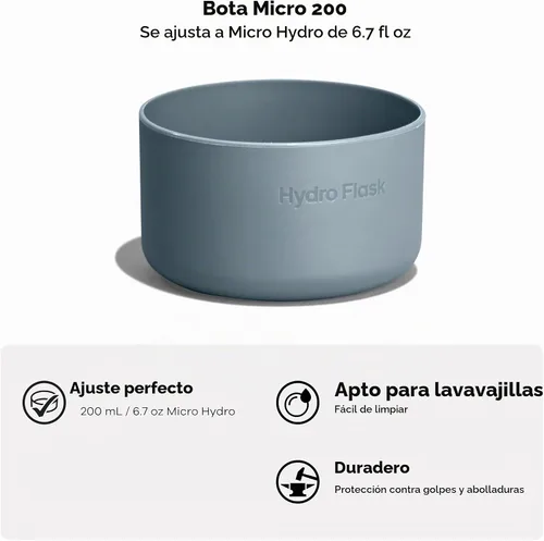 Vista 4 de Hydro Flask Bota de botella micro - Funda protectora inferior - Mini botella de agua de silicona accesorio Agave