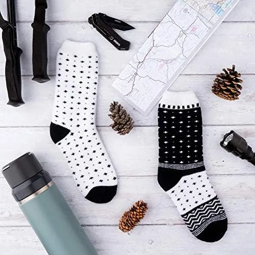 Vista 3 de HOT FEET 2 Pack Warm Cozy Thermal Socks for Women - Thick Insulated Crew for Cold Winter Weather