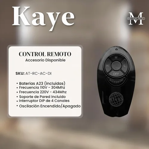Vista 7 de Matthews KC-BN - Kaye Brushed Nickel Ventilador de pared para exterior de 13" con control de pared, KC-BN, 47watts, 110 volts