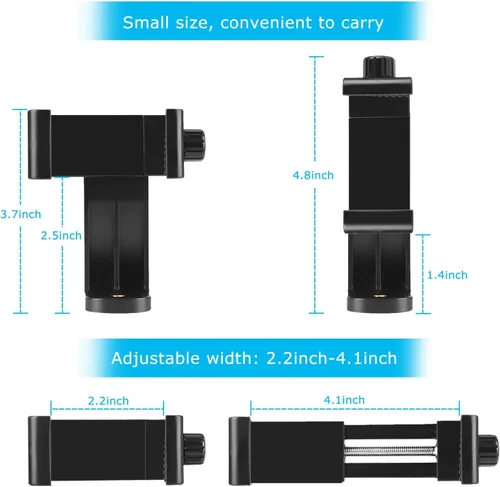 Vista 4 de SharingMoment Soporte Premium para Smartphone/Adaptador de Montaje de Trípode Vertical y Horizontal Soporte Giratorio con Tornillo de 1/4