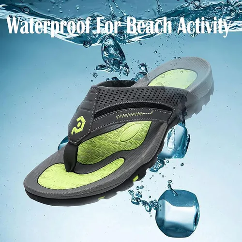 Vista 4 de Chanclas para hombre, sandalias de tanga duraderas y cómodas para la playa