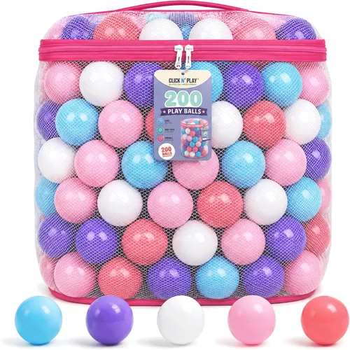 Vista 10 de Ball Pit Balls, Bright & Pastel Multicolor Plastic Balls For Kids Brillante