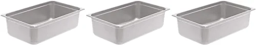 Vista 13 de Tiger Chef Bandeja de mesa de vapor antiatascos de acero inoxidable de calibre 22 de 6 pulgadas 1/2 con tapa