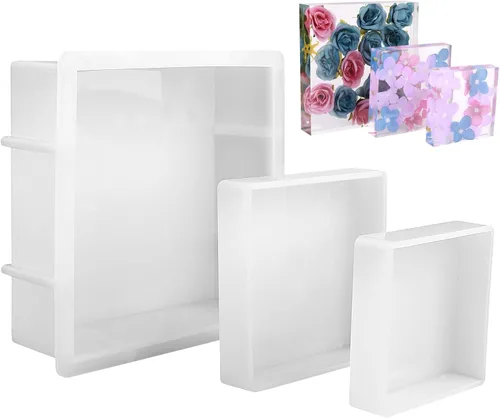 Vista 11 de Moldes de pirámide de silicona transparente supergrandes, 3 piezas, interior de 4.7 a 7.5 pulgadas, moldes de resina de silicona para orgonita