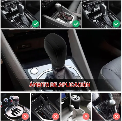Vista 6 de 2 PCS Fundas para Cabeza de Palanca de Cambios del Automóvil, Funda de Mango Cómodo para Palanca de Freno de Mano, Protector Antideslizante de Negro
