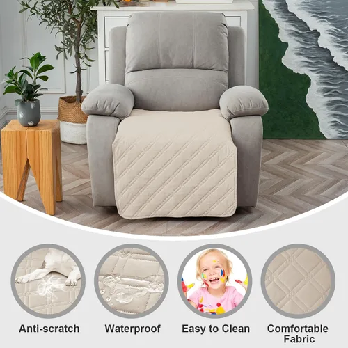 Vista 2 de Fundas impermeables para sillas reclinables, fundas reclinables para perros y mascotas, lavable, antideslizante, funda para silla reclinable
