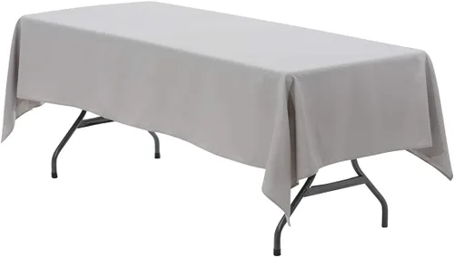 Vista 18 de Your Chair Covers - Mantel rectangular de poliéster sin costuras de alta calidad de 60 pulgadas de ancho x 102 pulgadas de largo - Negro - Mantel