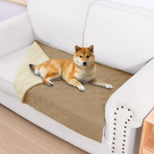 Vista 104 de Smiry Funda Impermeable para Cama de Perro Manta para Mascotas, Manta Suave y Lavable para Perros para Muebles Cama Sofá Sofá Reversible, a Cuadros