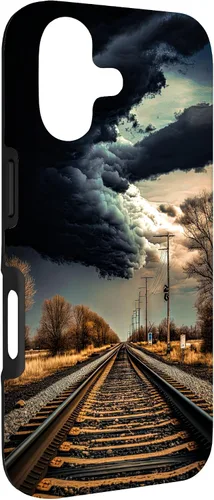 Vista 3 de Railroad Train Tracks Storm - Carcasa para iPhone 17