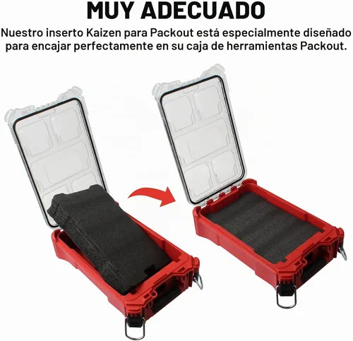 Vista 6 de 48-22-8435 Caja de herramientas de espuma para insertos de espuma Milwauke-e Packout (2PCS)