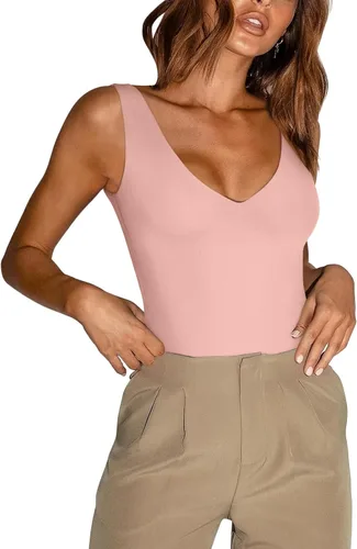 Vista 37 de REORIA Butsmooth® - Body sin mangas con cuello en V profundo y escote en V para mujer