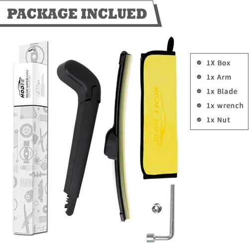 Vista 6 de Kit de brazo y cuchilla de limpiaparabrisas trasero, repuesto de ajuste exacto para Jaguar F-PACE (X761) 2017-2025, ajuste estilo OEM, fácil