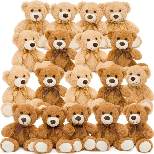 Vista 11 de MorisMos 10 Osos de Peluche a Granel para Baby Shower, Osos de Peluche Lindos de 14 Pulgadas Animales de Peluche de Felpa, Pequeños Osos de Peluche