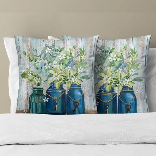 Vista 275 de Giwawa Juego de 2 fundas de almohada decorativas con diseño floral de girasol de 16 x 16 pulgadas, fundas de cojín decorativas para el hogar, sofá