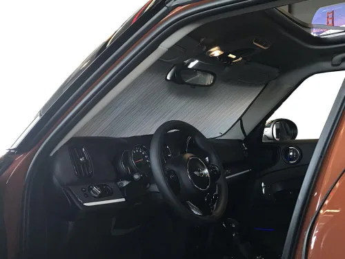 Vista 9 de HeatShield, Parasol para parabrisas original, ajuste personalizado para Mini Cooper Countryman Wagon 2017, 2018, 2019, 2020, 2021, 2022, 2023 serie