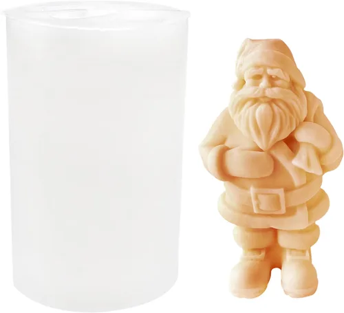 Vista 10 de Molde de vela de árbol de Navidad de gran tamaño para hacer velas, molde de silicona de Navidad 3D para fundición de resina DIY yeso arcilla