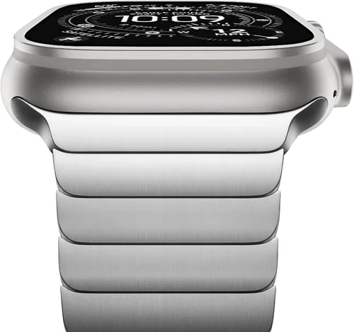 Vista 12 de NewWays - Pulsera de eslabones de titanio y acero inoxidable para Apple Watch Band Ultra 3 2 1 Band 49mm Series11 10 46mm 42mm 45mm 44mm 41mm 40mm