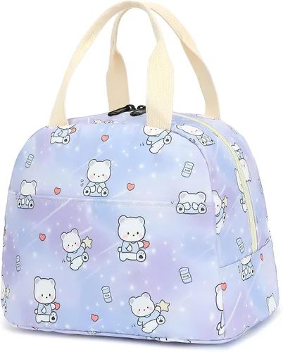 Vista 7 de Lonchera aislada con aguacate para mujeres y niñas, lonchera reutilizable, bolsa de picnic para adultos, niños, escuela, trabajo, viajes