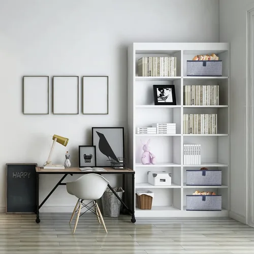 Vista 7 de Paquete de 3 contenedores de almacenamiento para armario, caja de almacenamiento grande trapezoidal, cestas de tela plegables para organizar ropa