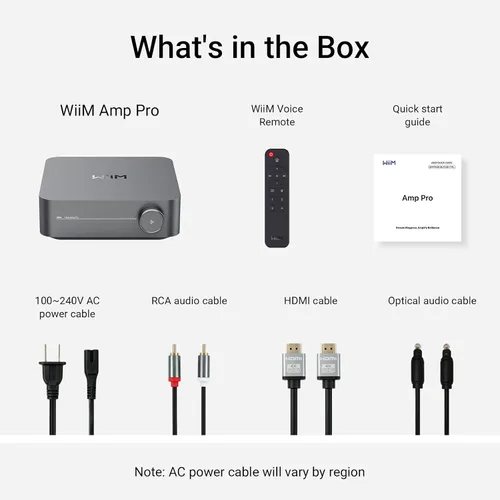 Vista 9 de WiiM Amp Pro: Amplificador de transmisión multihabitación Compatible con Google Cast, Alexa HDMI, control de voz Transmisión desde Spotify