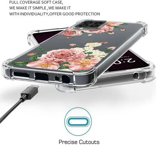 Vista 6 de Osophter Funda para Revvl 6 Pro 5G, transparente con protector de pantalla, TPU absorción de golpes, flexible para teléfono celular T-Mobile T Phone