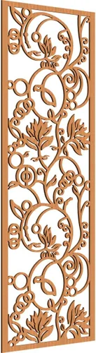 Vista 116 de Caspian Paneles de pared de madera con calado decorativo perforado, 9 3/8 pulgadas de ancho x 24 3/8 pulgadas de alto x 1/4 de alto, cereza